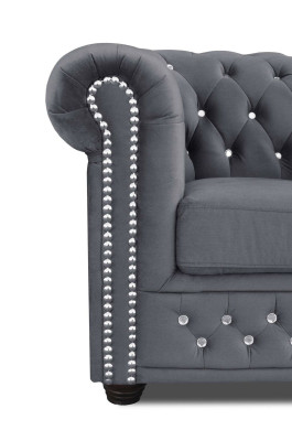 Chesterfield couches, armchair, TV couch, 1-seater sofa, textile fabric upholstery, new.