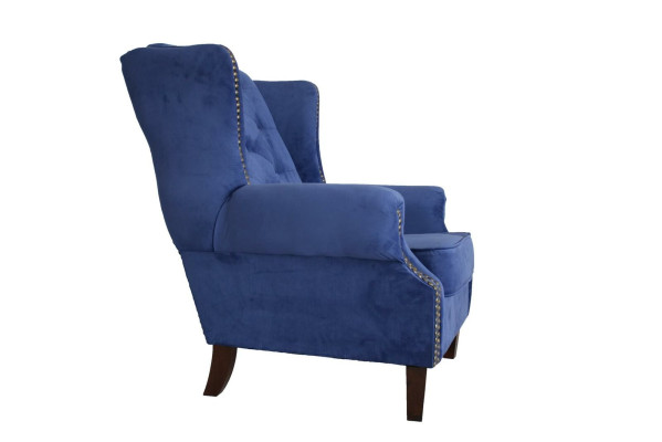 Armchair TV Sofa 1-Seater Couch Designer Textile Sofas Upholstered Wing Chair