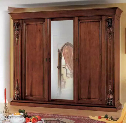 Bedroom wardrobe furniture luxury solid wood cabinets design new