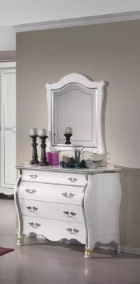 Classic bedroom set bed frame 2x nightstands dresser furniture