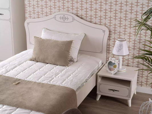 Bedside table nightstand bedroom wood white children's bedside table luxury
