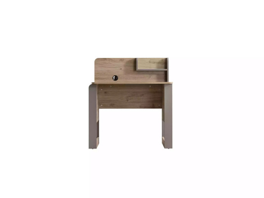 Desk set wooden table shelf brown children's room workstation