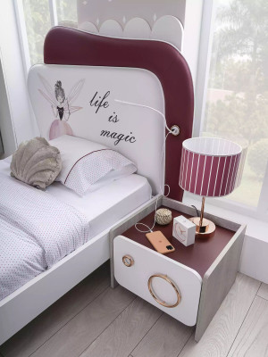 Designer children's bed girl room furniture bed frame single bed furniture