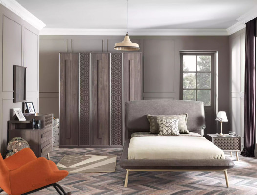 Upholstered bed bed frame bed bedstead fabric gray youth bed bedsteads