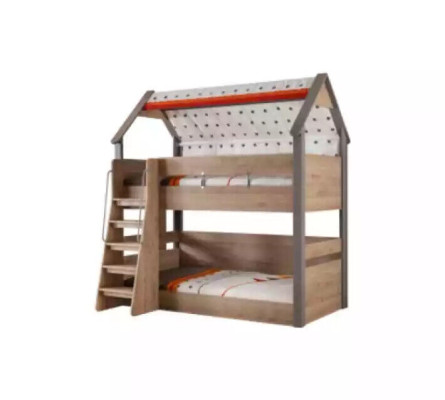 Bunk bed children's bed bed bed frame children's room wood brown design