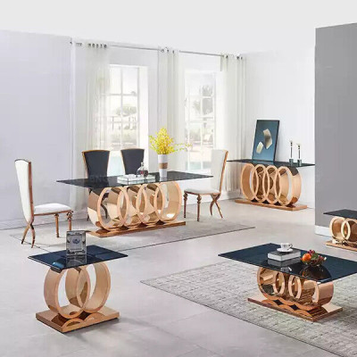 Modern dining table stainless steel table dining room tables designer furniture tables