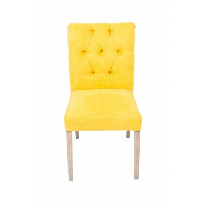 Designer yellow chairs Chesterfield set chair x2-set