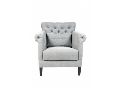 Armchair Club Lounge Designer Chair Upholstered Sofa Single Seater Relax TV Grey