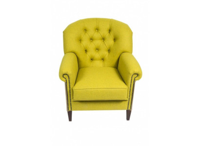 Wingback armchair upholstered sofa single-seater relax Chesterfield.