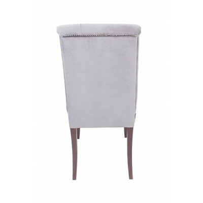 Gray Chesterfield chair set designer seating furniture set x4-chair set