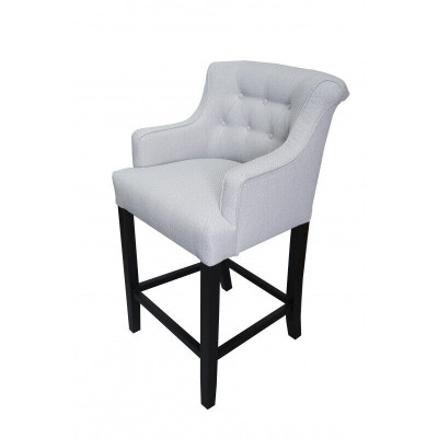 Gray Bar Stool Designer Fabric Design Lounge Chairs Set of 8