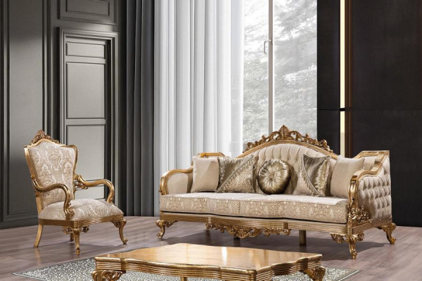 Sofa Set 4-piece Sofa Suite Coffee Table Luxury Living Room Classic Designer