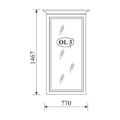 Classic designer mirror wall mirror with real wood frame colonial style OL 3