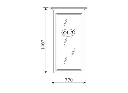 Classic designer mirror wall mirror with real wood frame colonial style OL 3
