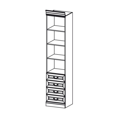 Classic cupboards, cabinet, wall unit, bookshelf, shelf, display cabinet - Model BA-6