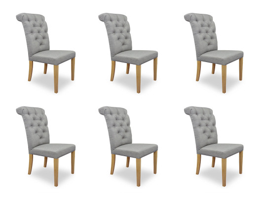 6x chairs chair cushion design lounge seat backrest suite armchair Chesterfield new