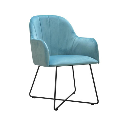Chair 6x Dining Room TV Club Textile Seat Armchair Set New Lounge