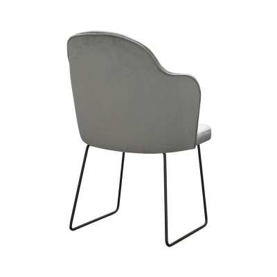 Chair 6x Dining Room Upholstered Chair TV Lounge Club Textile Seat Armchair Set