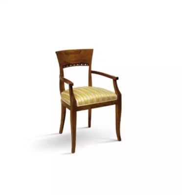 Chair with armrest dining room chair wood classic furniture upholstery fabric