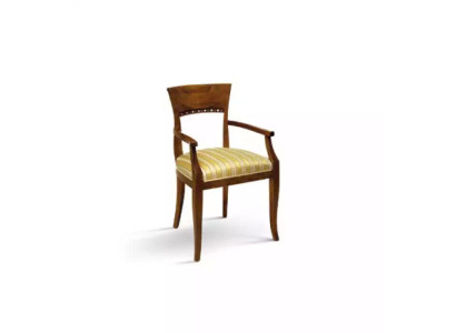 Chair with armrest dining room chair wood classic furniture upholstery fabric