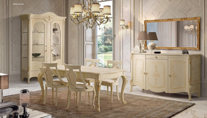 Dining chair chair dining chairs wood design style baroque beige backrest seat