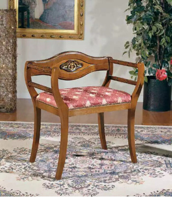 Designer chair classic upholstered fabric seating furniture living room armchair