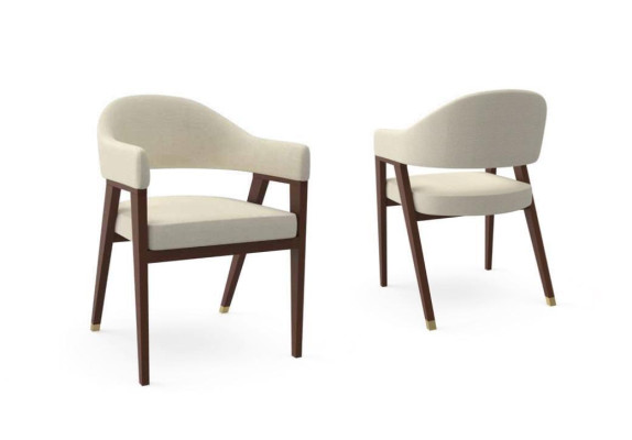 Design chairs upholstered hotel chair textile wood furniture in the dining room new