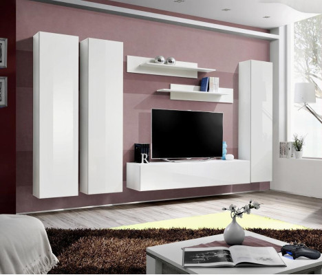 Wall unit hanging display cabinet designer TV stand living room furniture wood