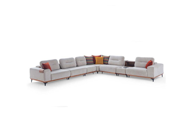White corner sofa designer L-shaped couch upholstered sofas living room couches