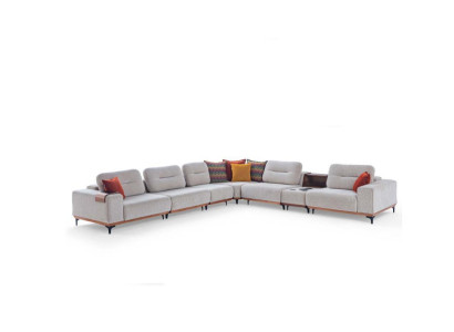 White corner sofa designer L-shaped couch upholstered sofas living room couches