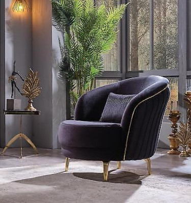 Modern armchair luxury stainless steel feet living room seat wood upholstered furniture