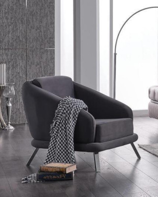 Chair Textile Modern Furniture Designer Seat Living Room Upholstered Armchair 84x79x91