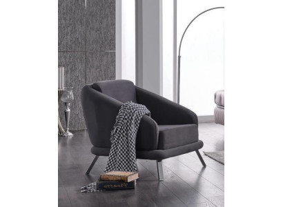Chair Textile Modern Furniture Designer Seat Living Room Upholstered Armchair 84x79x91