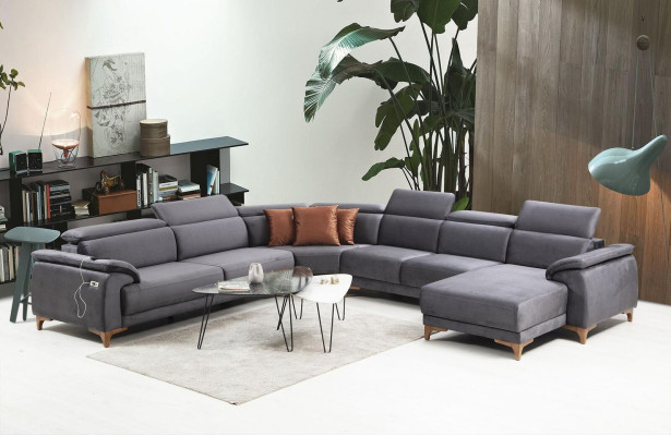 Living room corner sofa U-shaped upholstery furniture sofa couch modern furniture design