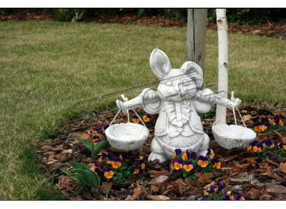 Garden Decoration Rabbit Terrace Stone Figures Decorative Nature Statue