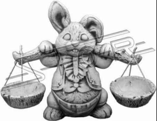 Garden Decoration Rabbit Terrace Stone Figures Decorative Nature Statue