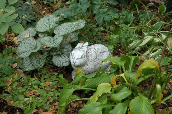 Garden decoration rabbit terrace stone figures figurine deco statue