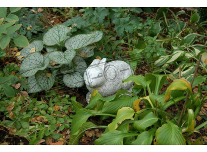 Garden decoration rabbit terrace stone figures figurine deco statue