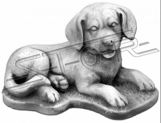 Garden decoration dog stone terrace figure figures decorative statue white
