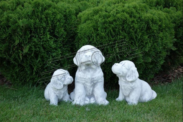Garden decoration dog terrace stone figure figures decorative white statue
