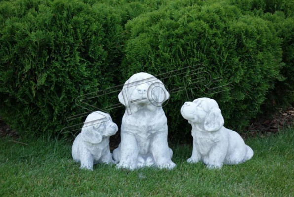 Garden decoration dog terrace stone figure white figures decorative statue