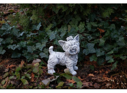 Garden decoration dog white terrace stone figures decorative statue figurine