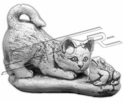 Garden decoration cat statue sculpture figurines white sculptures design