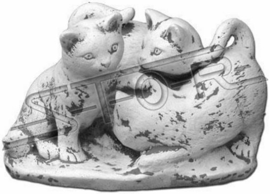 Garden Decoration Cat Terrace Stone Figures Decorative Figurine Statue
