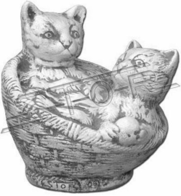 Garden decoration cat terrace stone figures figurine decorative statue