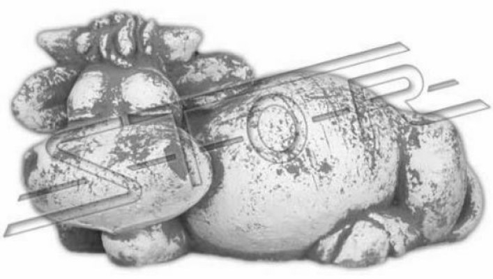 Garden decoration hippo terrace stone figures figure decor statue