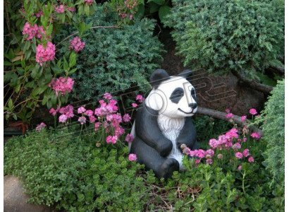 Garden decoration panda terrace stone figures figure decor statue