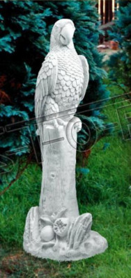 Garden Decoration Parrot Terrace Stone Figures Figurine Decor Statue