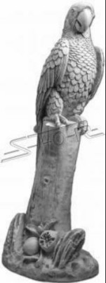 Garden Decoration Parrot Terrace Stone Figures Figurine Decor Statue