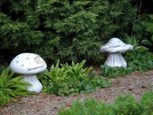 Garden decoration mushroom terrace stone figures figure decor nature statue
